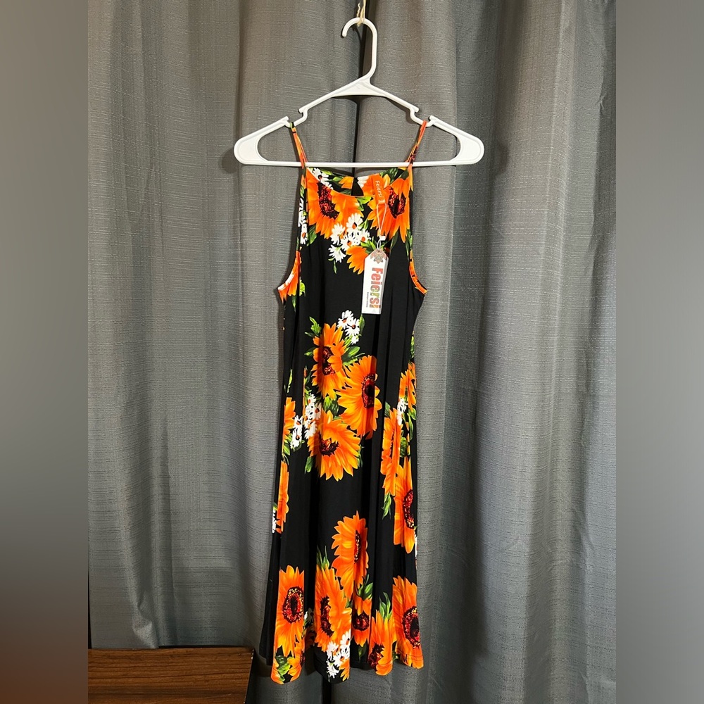 NWT | S | Feiersi Boutique Sunflower Dress